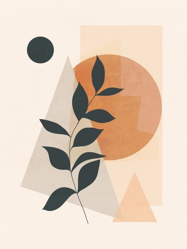 Geometrik Çiçek Tablosu - Görsel 2