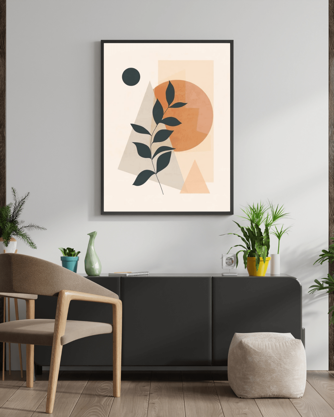 Geometrik Çiçek Tablosu